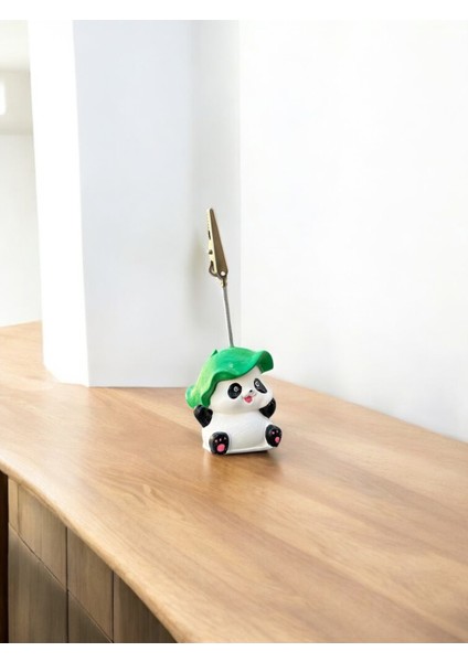 Kawaii Sevimli Bambu Şapka Panda Fotoğraf ve Not Tutucu - Ofis Masa Not Tutacağı fiyatları