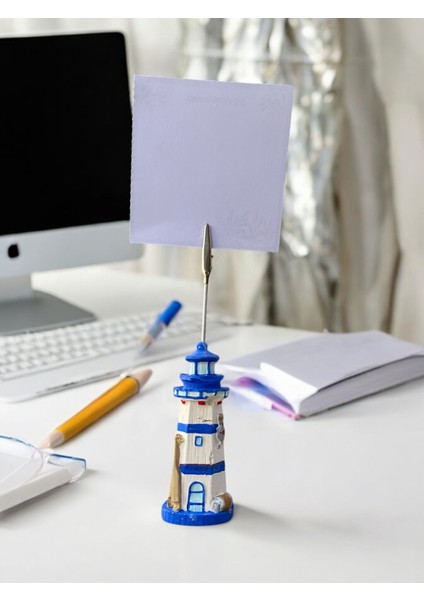 Deniz Feneri Fotoğraf Not Tutucu Ofis Masası Hediyelik