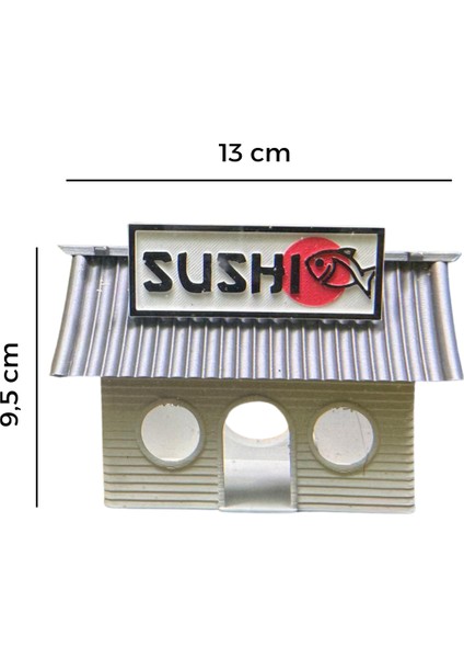 Sushi Evi Akvaryum Dekor – Balık Saklanma ve Oyun Alanı