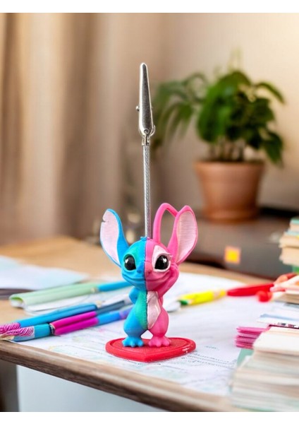 Kawaii Sevimli Stitch Angel Fotoğraf ve Not Tutucu - Ofis Masa Not Tutacağı