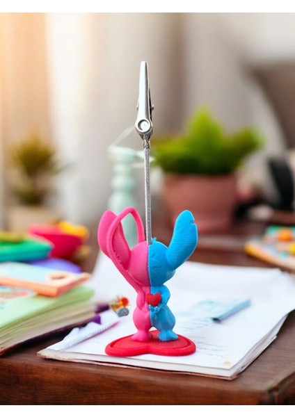 Kawaii Sevimli Stitch Angel Fotoğraf ve Not Tutucu - Ofis Masa Not Tutacağı fırsatları