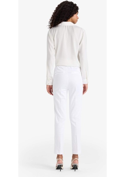 Sigaret Saten Kumaş Pantolon Normal Bel Basic Düz Beli Lastikli Düz Paça J8743AZ25SM