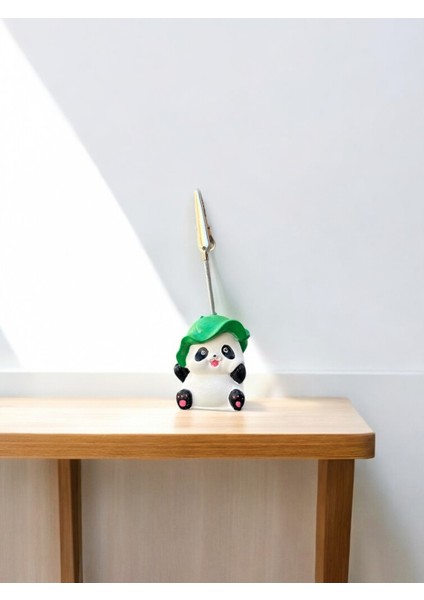 Kawaii Sevimli Bambu Şapka Panda Fotoğraf ve Not Tutucu - Ofis Masa Not Tutacağı modelleri
