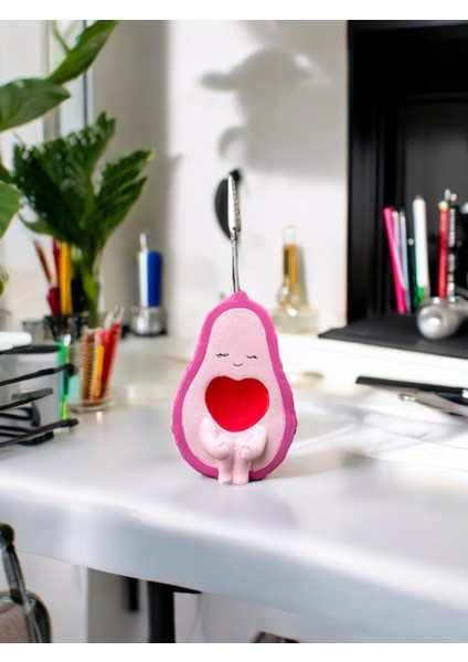 Kawaii Sevimli Pembe Avokado Temalı Fotoğraf ve Not Tutucu - Ofis Masa Not Tutacağı modelleri