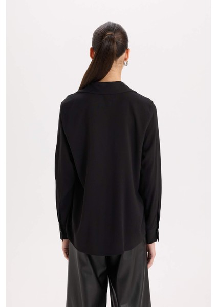 Regular Fit Basic Düz Uzun Kollu GÖMLEK W1802AZ25SP