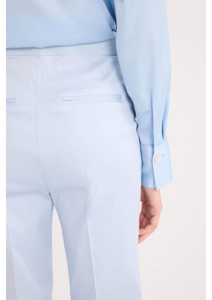 Sigaret Saten Kumaş Pantolon Normal Bel Basic Düz Beli Lastikli Düz Paça J8743AZ25SM