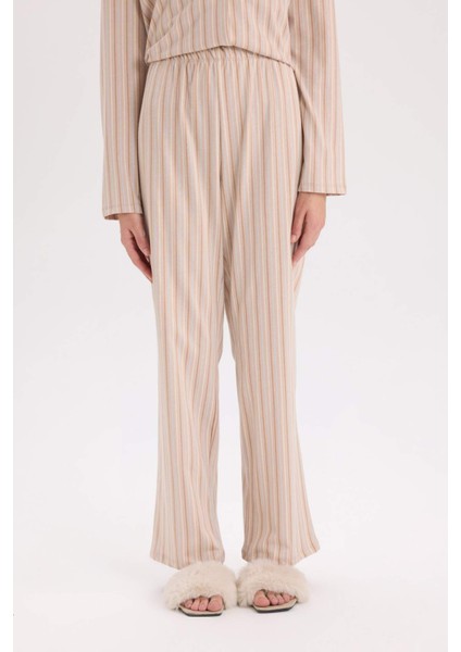 Fall in Love Pijama Takım Uzun Kollu Düğmeli Üst Beli Lastikli Uzun Alt D2260AX24WN