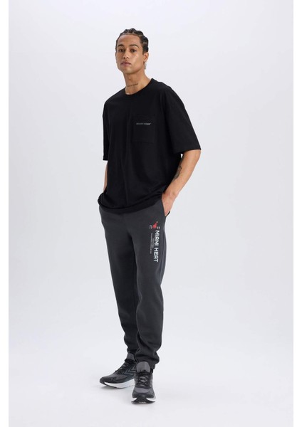 Fit NBA Miami Heat Kalın Jogger Eşofman Altı Standart Fit Beli Bağcıklı Cepli A9841AX24AU