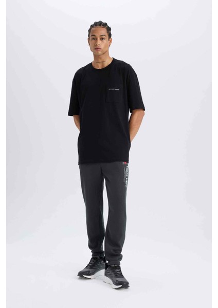 Fit NBA Miami Heat Kalın Jogger Eşofman Altı Standart Fit Beli Bağcıklı Cepli A9841AX24AU