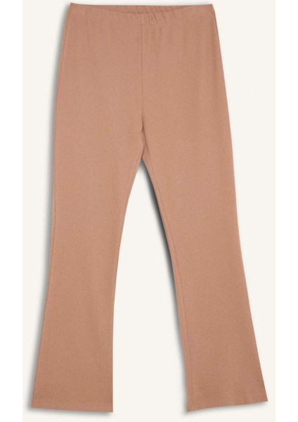 Pijama Takımı Regular Fit Basic Düz Uzun Kollu Üst Geniş Bol Paça Alt-Fall in Love D2259AX24WN