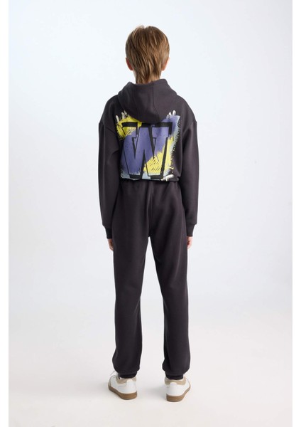 Erkek Çocuk Baskılı Beli Paçası Lastikli Eşofman Altı D7212A824WN