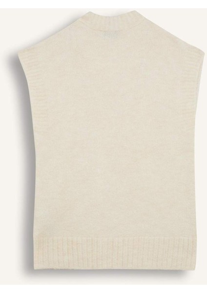 Relax Fit Yarım Balıkçı Yaka Basic Düz Triko Süveter D7489AX24WN