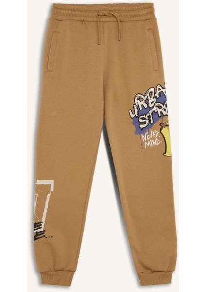 Erkek Çocuk Baskılı Beli Paçası Lastikli Eşofman Altı