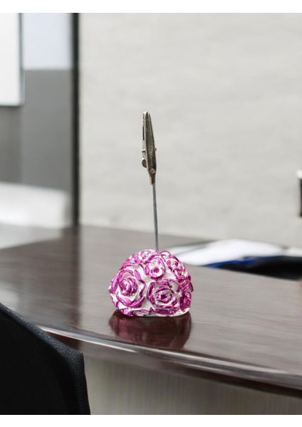 Fuşya Gül Fotoğraf Not Tutucu Ofis Masası Tutacak Hediyelik modelleri