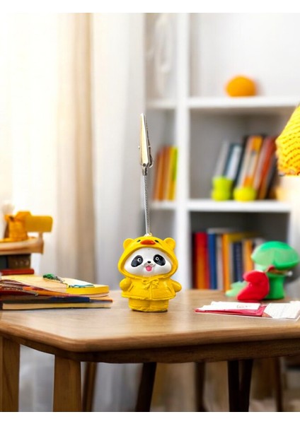 Kawaii Sevimli Tekli Sarı Kıyafetli Ördek Panda Fotoğraf ve Not Tutucu - Ofis Masa Not Tutacağı fiyatları