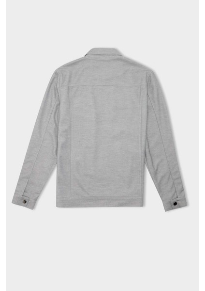 Slim Fit Dar Kesim Astarlı Fermuarlı Cepli Mevsimlik Baharlık Mont D7533AX25SP