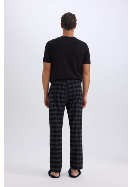 Regular Fit Kareli Cepli Uzun Boy Pijama Altı C6119AX24WN