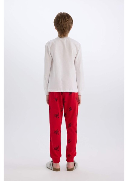 Erkek Çocuk Pijama Takımı Marvel Spiderman Bisiklet Yaka Uzun Kollu Üst Uzun Alt Y4861A624WN