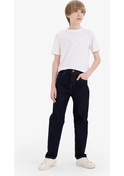 Erkek Çocuk Straight Fit Düz Paça Jean Pantolon D6474A825SM