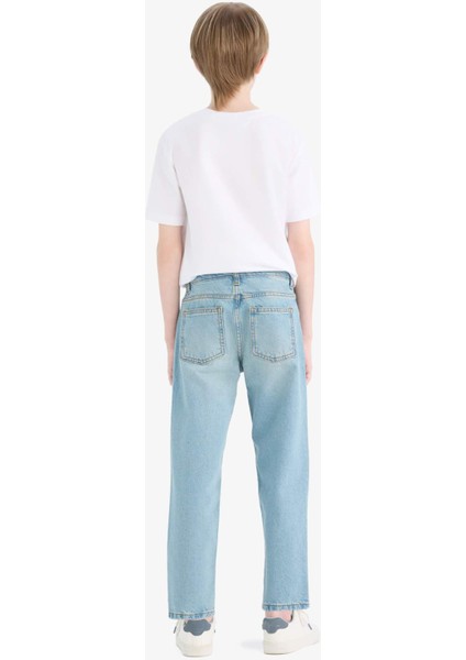 Erkek Çocuk Straight Fit Düz Paça Jean Pantolon D9012A825SM