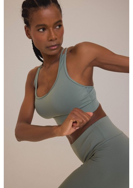 Fit Yuvarlak Yaka Sporcu Bra D7378AX25SP