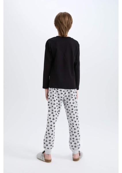 Erkek Çocuk Minecraft Pijama Takımı Uzun Kollu Üst Beli Lastikli Uzun Alt D8101A824WN