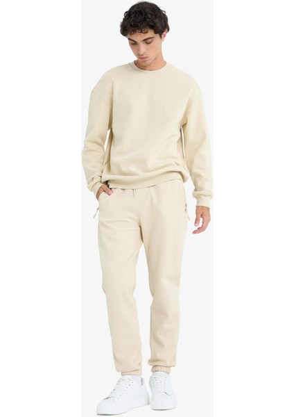 Slim Fit Dar Kesim Fermuar Cepli Pike Eşofman Altı D5258AX25SP