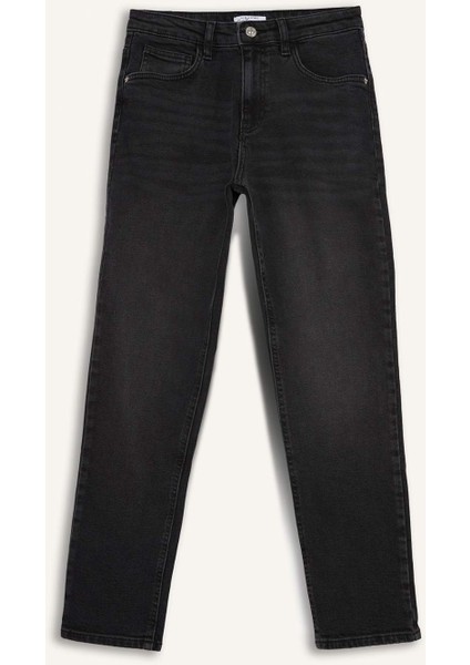 Lina Comfort Mom Normal Bel Düz Paça Jean Kar Yıkamalı Pantolon D7944AX25SP