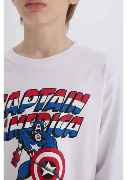 Erkek Çocuk Pijama Takımı Marvel Comics Uzun Kollu Üst Uzun Alt D6435A824WN