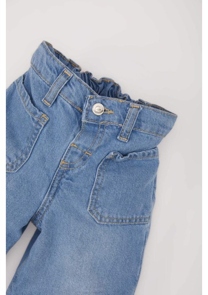 Kız Bebek Wide Leg Geniş Bol Paça Jean Pantolon