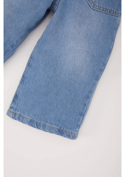Kız Bebek Wide Leg Geniş Bol Paça Jean Pantolon