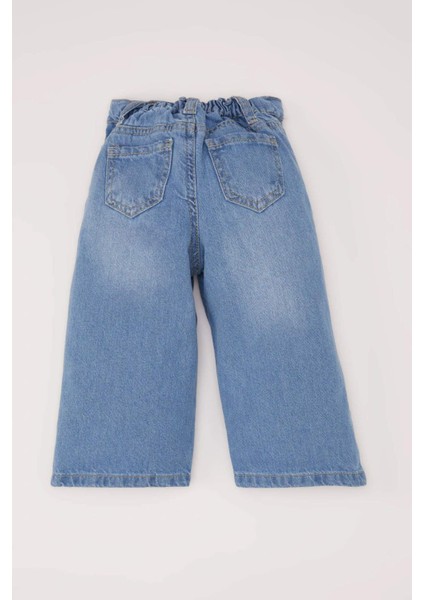 Kız Bebek Wide Leg Geniş Bol Paça Jean Pantolon
