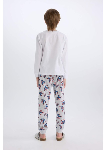 Erkek Çocuk Pijama Takımı Marvel Comics Uzun Kollu Üst Uzun Alt D6435A824WN