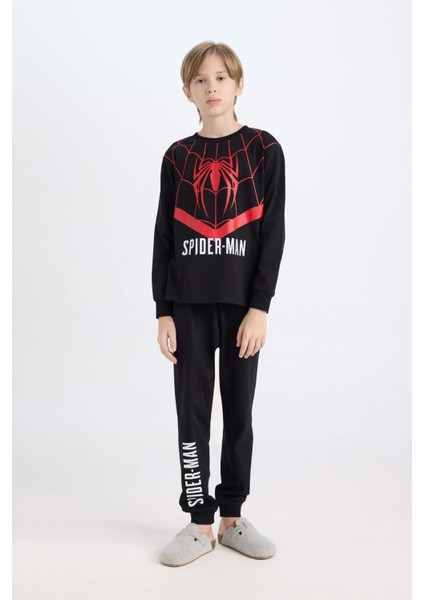 Erkek Çocuk Pijama Takımı Marvel Spiderman Uzun Kollu Üst Uzun Alt D6527A824WN