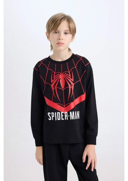 Erkek Çocuk Pijama Takımı Marvel Spiderman Uzun Kollu Üst Uzun Alt D6527A824WN