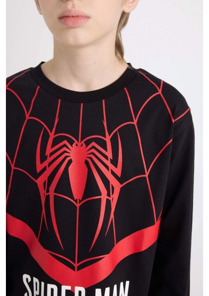 Erkek Çocuk Pijama Takımı Marvel Spiderman Uzun Kollu Üst Uzun Alt D6527A824WN
