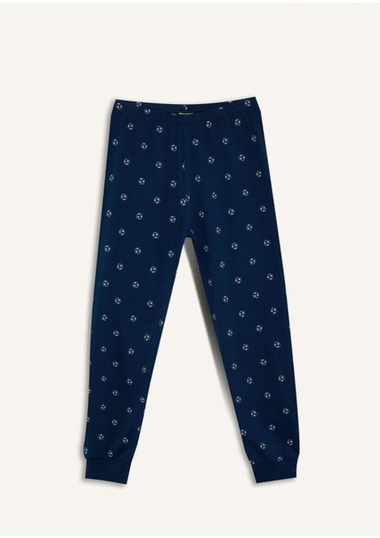 Erkek Çocuk Pijama Takımı Baskılı Uzun Kollu Üst Desenli Alt D5215A824WN