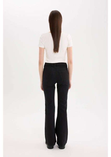 Mia Yüksek Bel Düz Paça Cepli Jean Pantolon D6639AX25SP