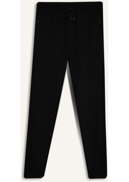 Slim Fit Dar Kesim Fermuar Cepli Pike Eşofman Altı D5258AX25SP