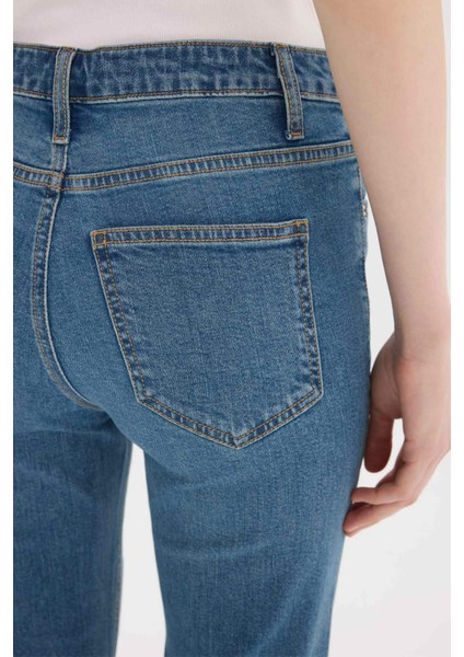 Yüksek Bel Geniş Paça Jean Pantolon D7972AX25SP