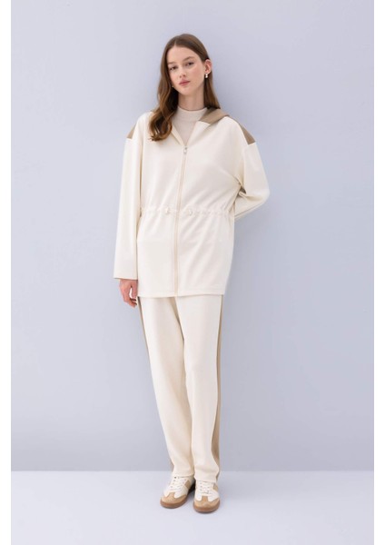 Beli Lastikli Yan Şeritli Harem Pantolon D9025AX24WN