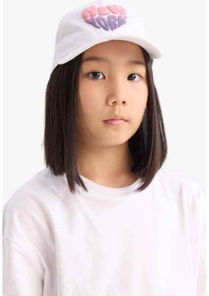 Kız Çocuk Baskılı Pamuklu Cap Şapka D8430A825SM