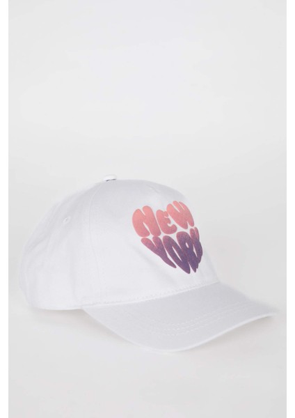 Kız Çocuk Baskılı Pamuklu Cap Şapka D8430A825SM