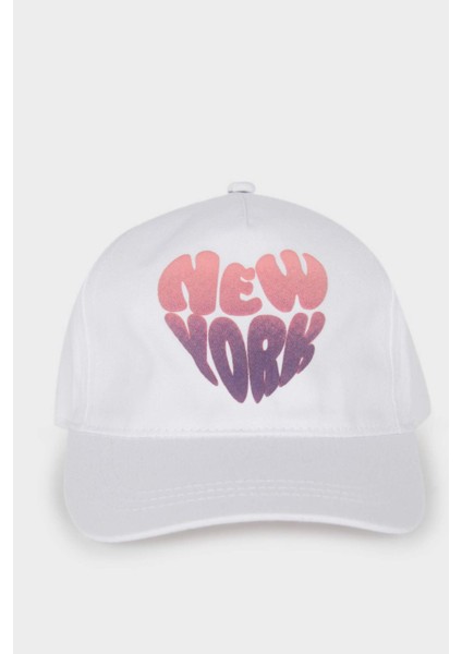 Kız Çocuk Baskılı Pamuklu Cap Şapka D8430A825SM