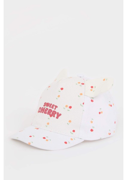 Kız Bebek Baskılı Pamuklu Cap Şapka D8386A525SM