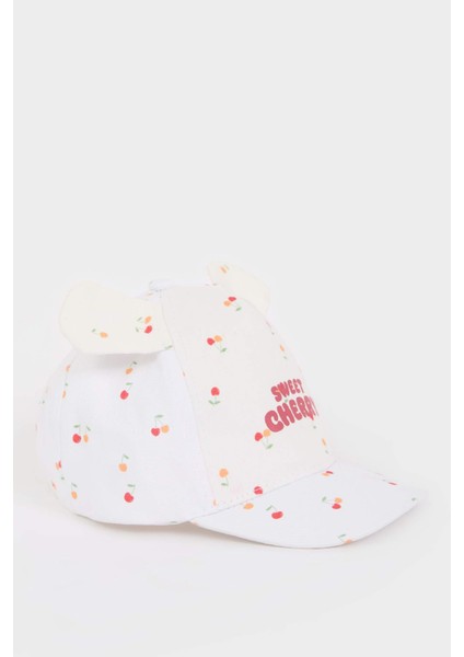 Kız Bebek Baskılı Pamuklu Cap Şapka D8386A525SM