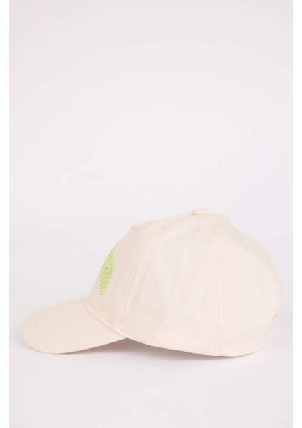 Kız Çocuk Nakışlı Pamuklu Cap Şapka D8432A825SM