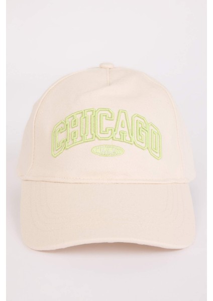 Kız Çocuk Nakışlı Pamuklu Cap Şapka D8432A825SM