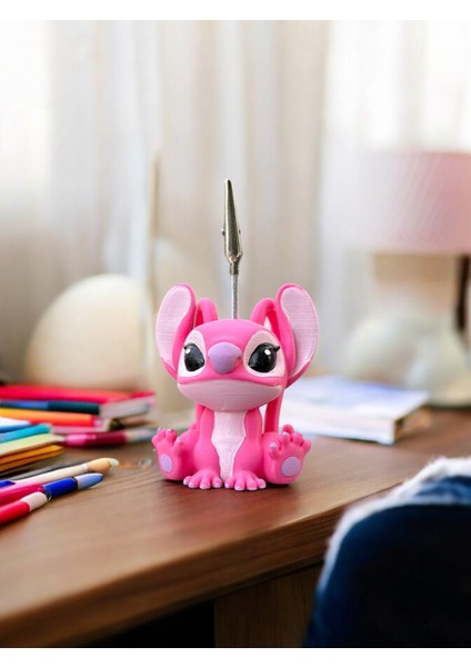 Stitch Angel Temalı Kawaii Pla Fotoğraf ve Not Tutucu - Ofis Masa Not Tutacağı modelleri