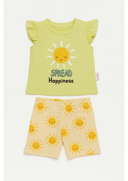 Sun Desenli Şort Tişört 2'li Takım